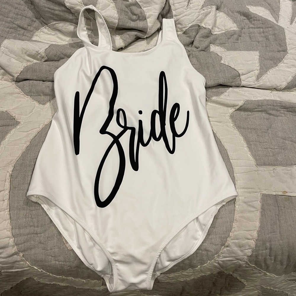 New, Never Worn White “Bride” One Piece